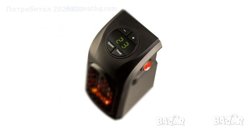 Мини вентилаторна печка Handy Heater, 400W, с таймер, Отопление/Охлаждане, Черен, снимка 1