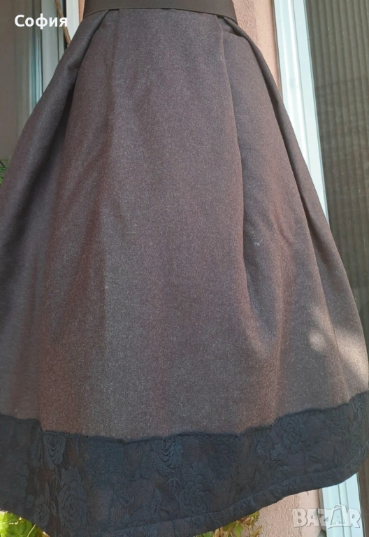 Кафява,вълнена пола, снимка 1