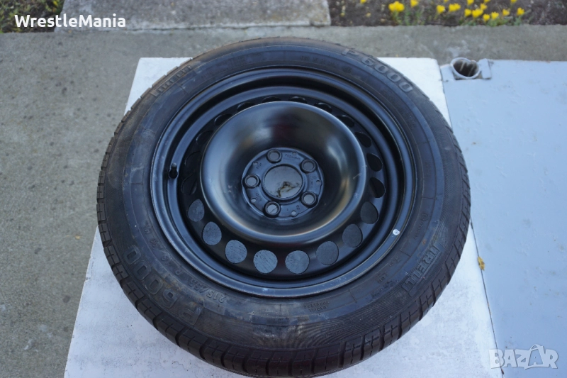 Оригинална Резервна Джанта за Mercedes W210 71/2x16H2/ET41 /Гума Pirelli P6000 215/55/16/3мм Грайфер, снимка 1