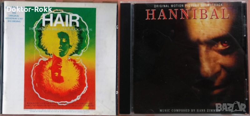 CD саундтраци - Hair - Original Broadway Cast (1988) + Hannibal, 2001, снимка 1