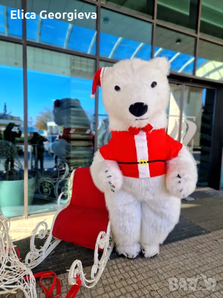 Бяло коледно мече Варна , снимка 1