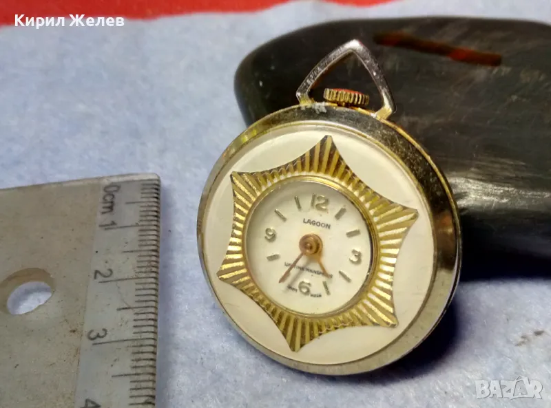 LAGOON LIFETIME MAINSPRING SWISS MADE Стар ОРНАМЕНТИРАН ЛУКСОЗЕН ПОЗЛАТЕН ДЖОБЕН ЧАСОВНИК 50130, снимка 1