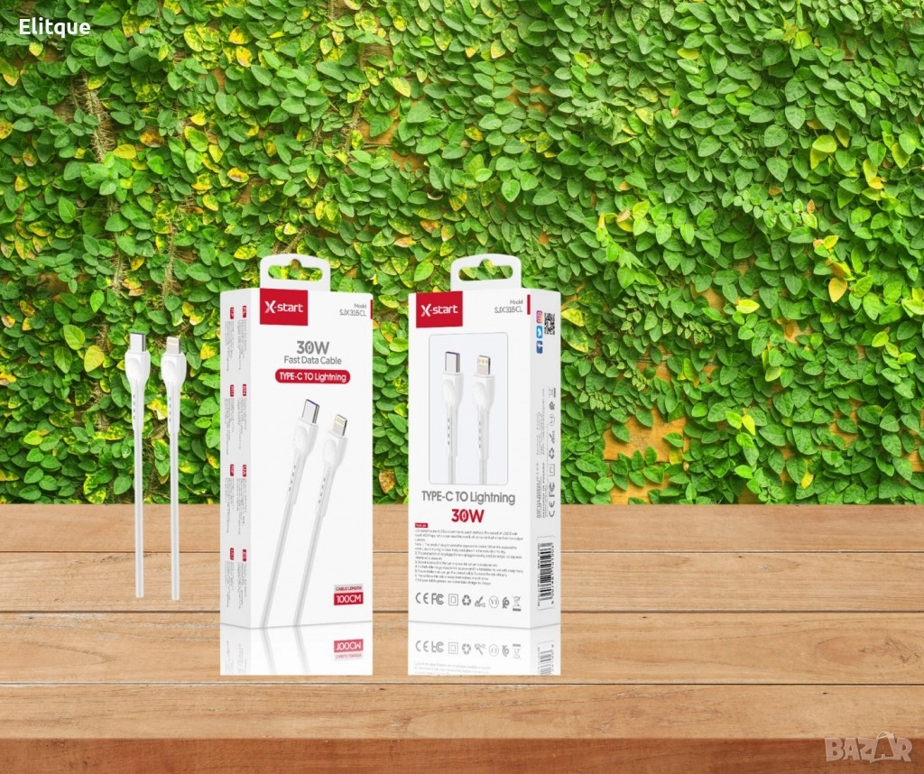 Кабел за бързо зареждане, SJX315CL, 30W , 100cm ,type C to lighthning, снимка 1