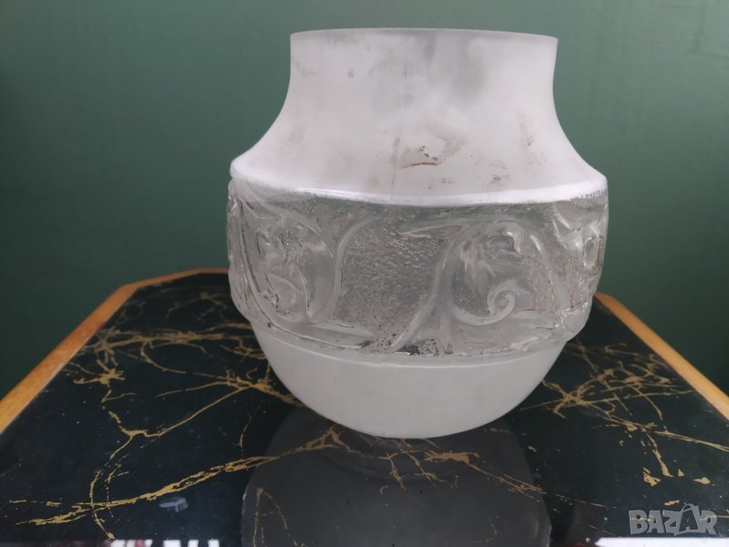 Три стари стъкла за полилей,лампа, снимка 1