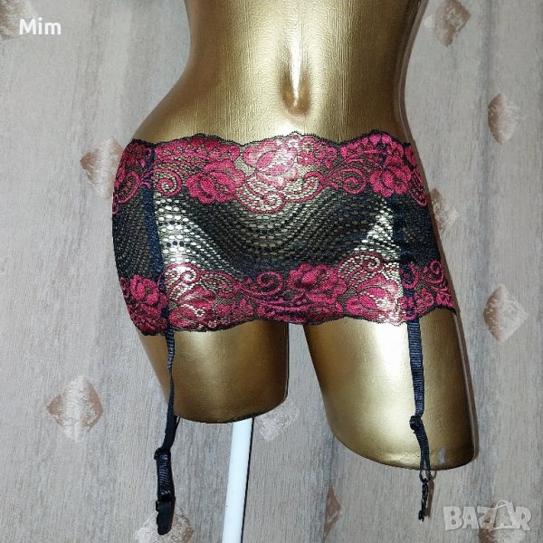 L Широк дантелен колан с жартиери за чорапи , снимка 1