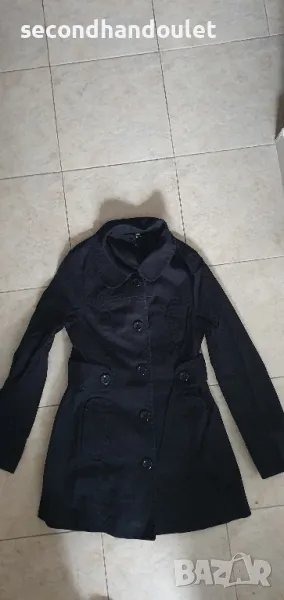 Дамски черен шлифер, снимка 1