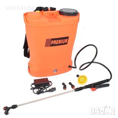 Акумулаторна пръскачка-16л, 12v,8 ah, 35w. Premium, с метален удължите , снимка 1