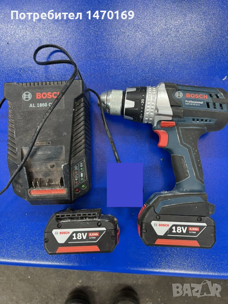 Bosch Professional 18V GSR 18 VE-2-LI + 2бр. батерии + Зарядно AL 1860 CV, снимка 1