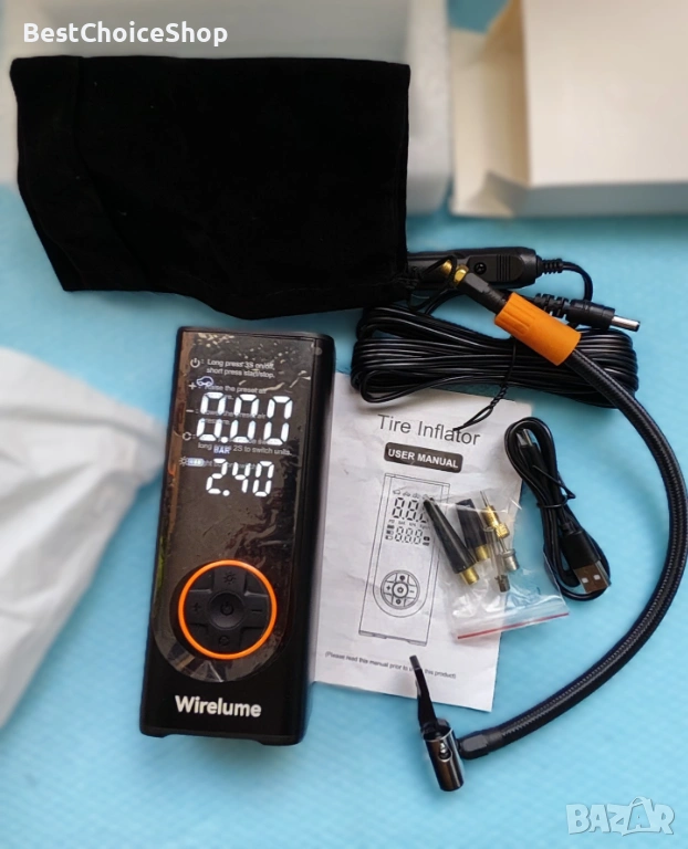 Безжичен електрически компресор 150PSI – DC 12V, снимка 1