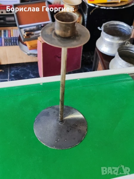 Свещник посребрен руски, снимка 1