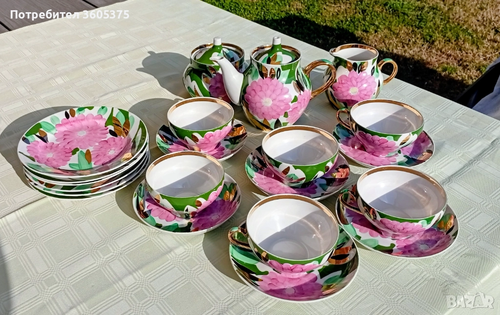 Сервиз за чай,руски порцелан от Дулево, снимка 1