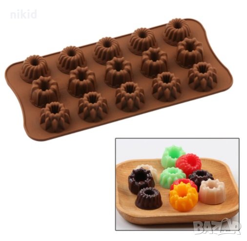 мики кексчета мъфини кексче силиконов молд форма желирани бонбони фондан шоколад, снимка 1