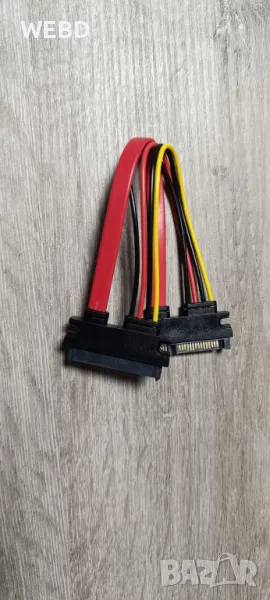 Удължителен кабел SATA III SATA 6 Gb/s 22 pin мъжко - SATA 22 pin женско, (3.3 V + 5 V + 12 V), 20 c, снимка 1