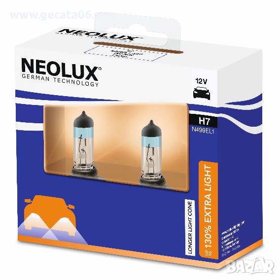 H7 Neolux 12V 55W Extra Light +130% / Крушки Неолукс Х7 55 вата +130%, снимка 1