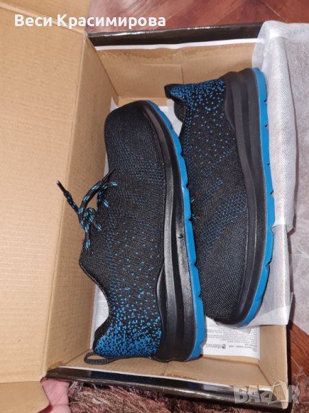 Сини работни обувки Race Low: бомбе и пластина, снимка 1