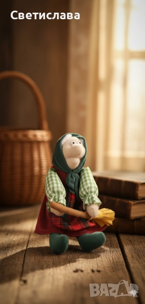 Кукла Баба Яга, 38 см, снимка 1