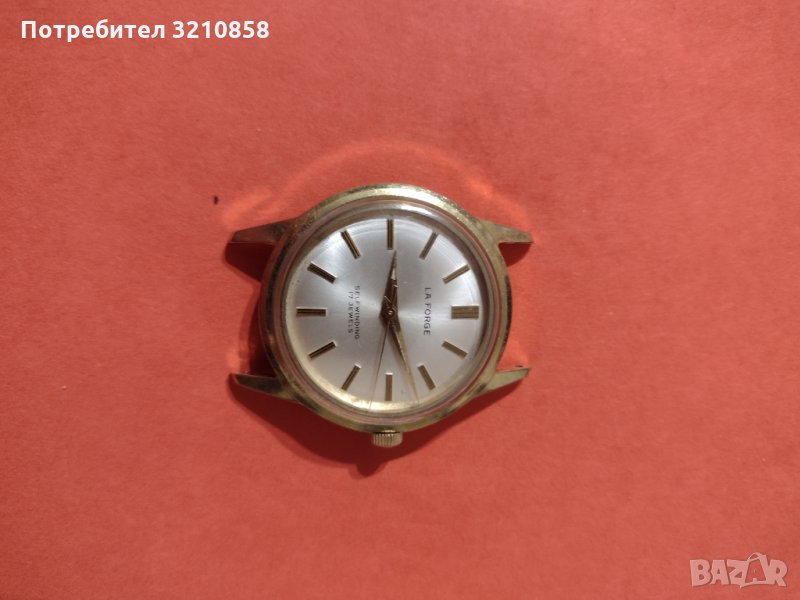 Мъжки часовник,,La Forge", позлатен, снимка 1