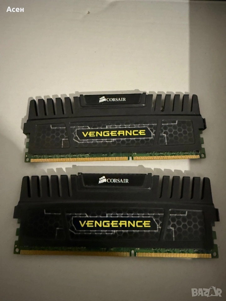 продавам Памет 2x8GB DDR3 1600MT/s Corsair Vengeance™ CMZ16GX3M2A1600C10, снимка 1