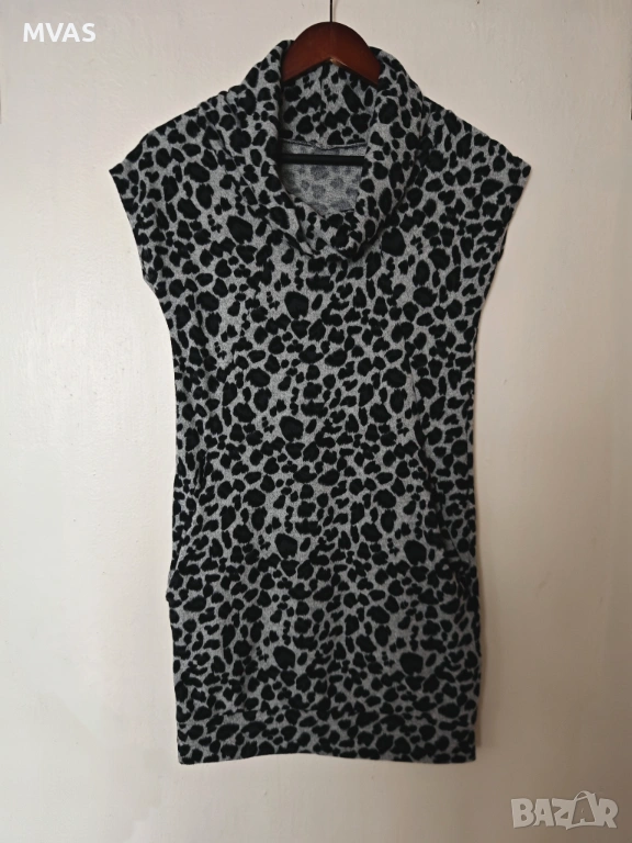 Нова дамска леопардова сива дамска туника XS S размер, снимка 1