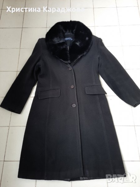 Дамско зимно палто с яка от изкуствена кожа, снимка 1