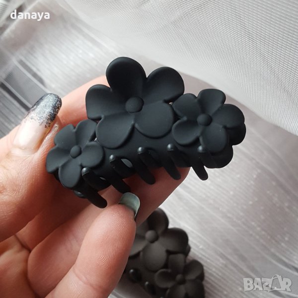 2030 Мини шнола за коса Маргаритки 6x3cm, снимка 1