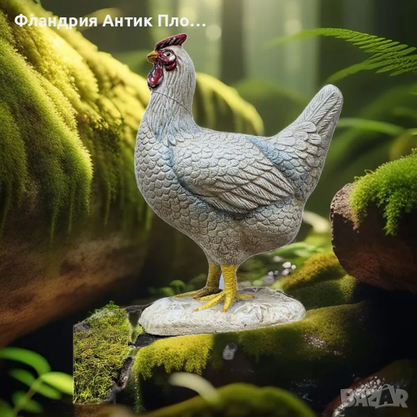 Чугунена скулптура на кокошка , снимка 1