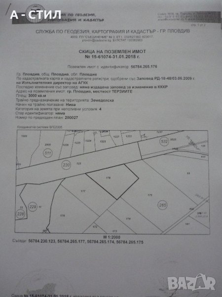 Продавам имот от 3000кв.м.гр.Пловдив, снимка 1