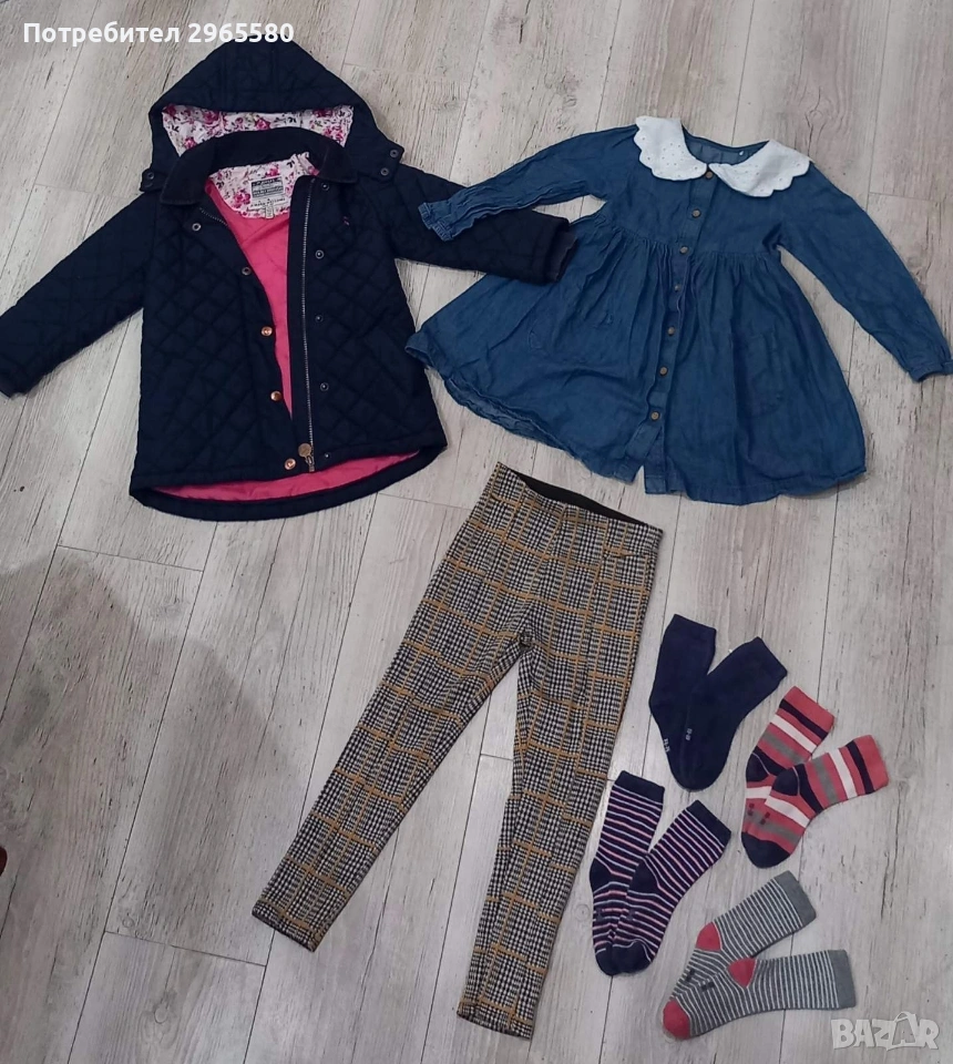 Пролетен лот за момиченце, ръст 104 - 110 см, снимка 1