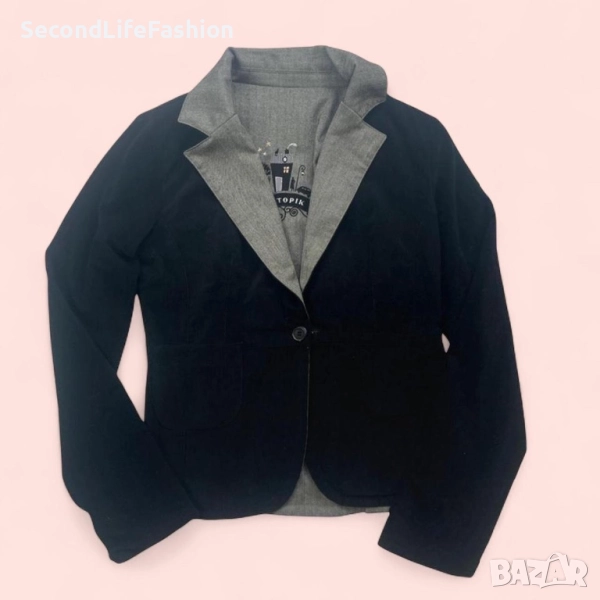 Дамско сако Anatopik двулицево винтидж стил размер M, кадифено, памучно, снимка 1