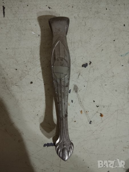 посребрена щипка за лед арт нуво, снимка 1