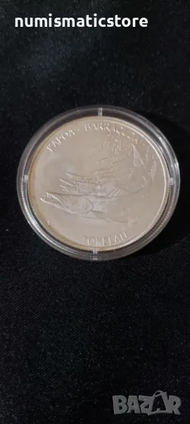 Токелау 2017 – 5 долара - Капоа – Баракуда - 1 OZ - Сребърна монета, снимка 1