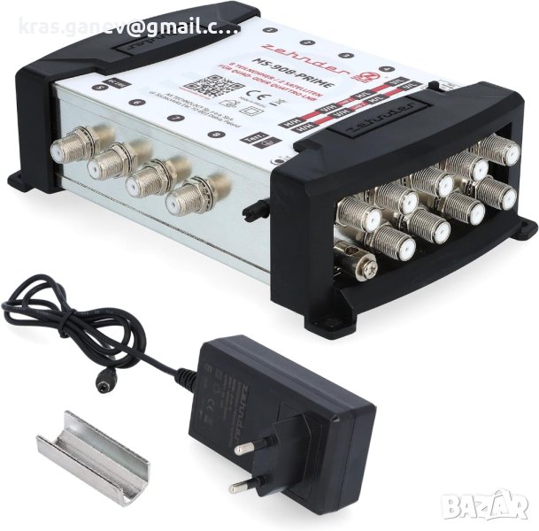 Zehnder MS 9/8 Multiswitch 8 абонати 2 спътника - регулируеми наземни - Quattro и Quad, снимка 1