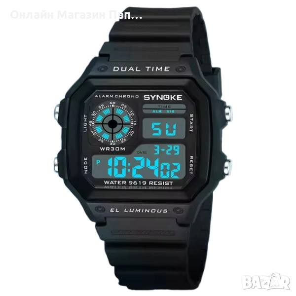 SYNOKE Дигитален спортен часовник – мултифункционален и водоустойчив, снимка 1