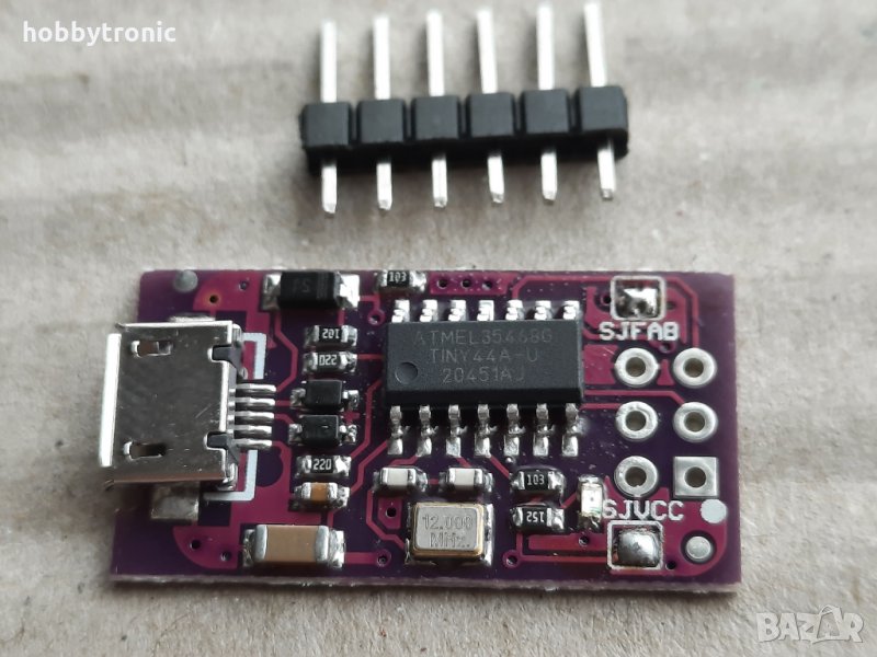 USB Tiny ATTiny44 ISP програматор за Arduino , снимка 1