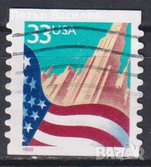 Клеймована марка Флаг 1999 от САЩ, снимка 1