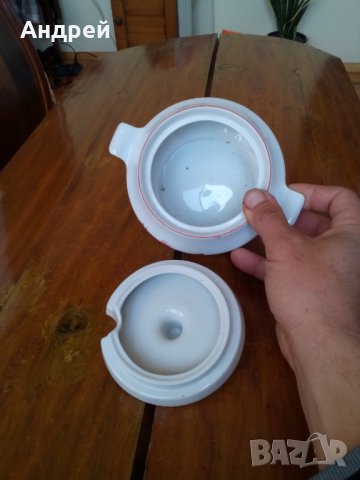 Стара порцеланова захарница #2, снимка 4 - Други ценни предмети - 28532825