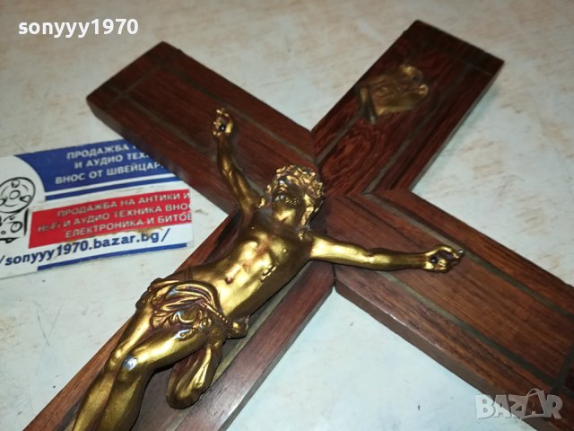 КРАСИВ КРЪСТ ОТ ФРАНЦИЯ 36Х19СМ 0612230749, снимка 2 - Антикварни и старинни предмети - 43292262
