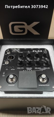 New GALLIEN-KRUEGER PLEX BASS PREAMP PEDAL 4-band EQ and footswitchable overdrive and compressor