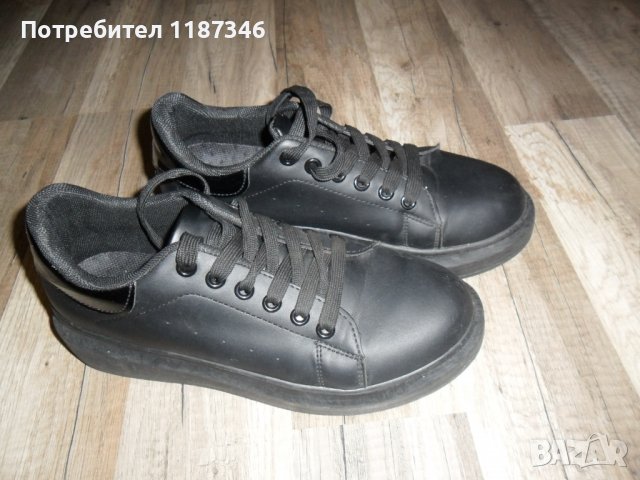 черни обувки 37 номер, снимка 2 - Дамски ежедневни обувки - 40087318
