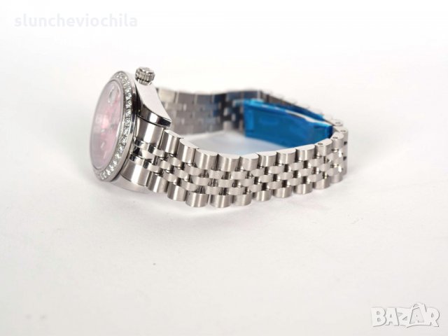 Rolex Datejust Pink Dial Diamond Bezel Часовник, снимка 4 - Дамски - 32581845