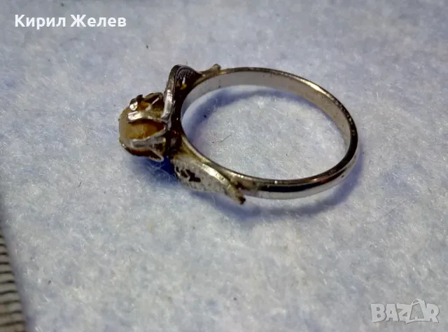 СТАР ФЛОРАЛЕН ФИЛИГРАНЕН ПРЪСТЕН от БЛАГОРОДНА СТОМАНА с ЧЕШКА ПЕРЛА МАЙСТОРСКО РЕТРО АРТ БИЖУ 50132, снимка 2 - Антикварни и старинни предмети - 50417351