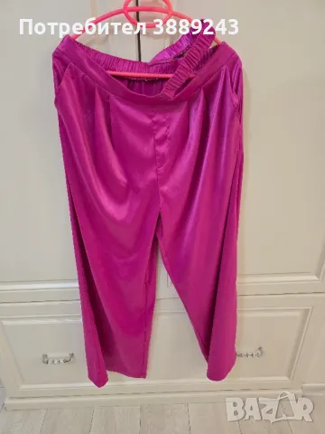 Дамски сатенен панталон , снимка 2 - Панталони - 48924645