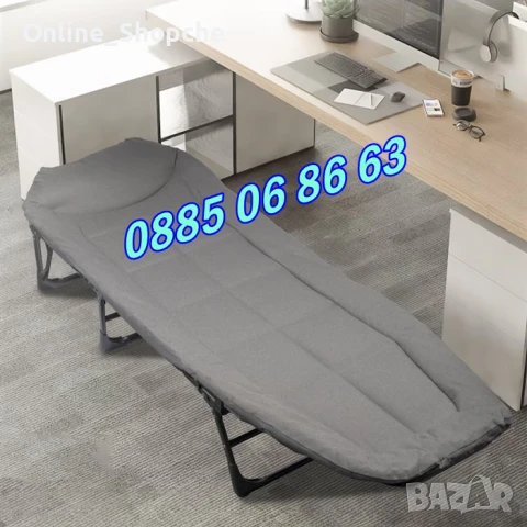 Сгъваемо походно легло тип шезлонг, шезлонг походно легло, снимка 5 - Градински мебели, декорация  - 50661497