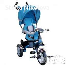 Детска триколка KR88 с помпащи се гуми.Нова!- зелена или синя, снимка 2 - Детски велосипеди, триколки и коли - 41358856