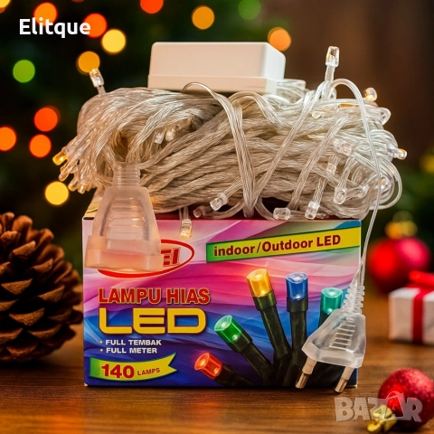 LED коледни лампички,5 метра,140 броя