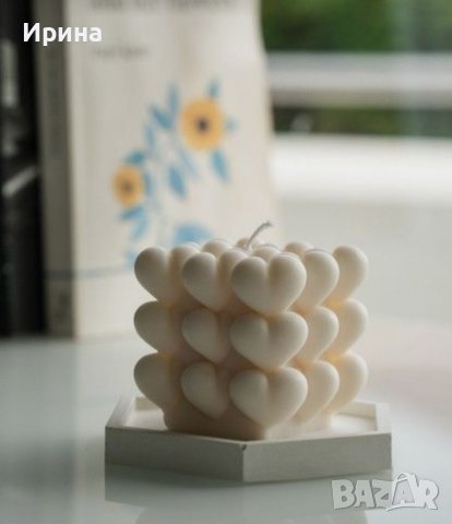 Ароматна свещ за празник, candle heart 