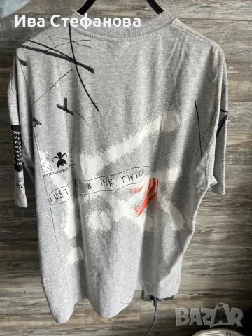 T-Shirt тениска блуза памук 100 % памучна нова zara Zara с висококачествен принт, снимка 3 - Спортни дрехи, екипи - 49904470