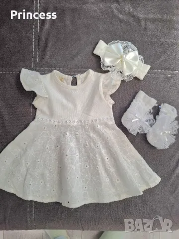 Комплект рокля 68см, диадема и чорапки 