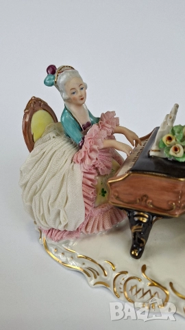 Порцеланова фигура с музиканти - Alka Kunst, Германия, снимка 5 - Статуетки - 52653644