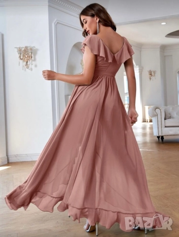 Елегантна розова рокля, снимка 2 - Рокли - 52210951